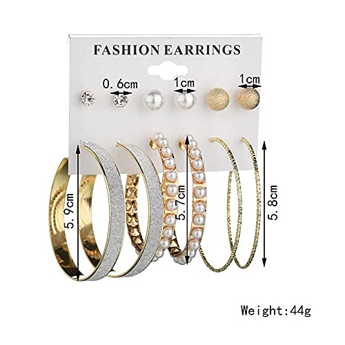 Image of Shining Diva Fashion Stylish Pairs Metal Earrings for Women and Girls