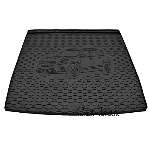 Car Lux DUO06176 - Tappetino protettivo per bagagliaio + tappetini in gomma su misura per Mercedes GLB X247 dal 2019-