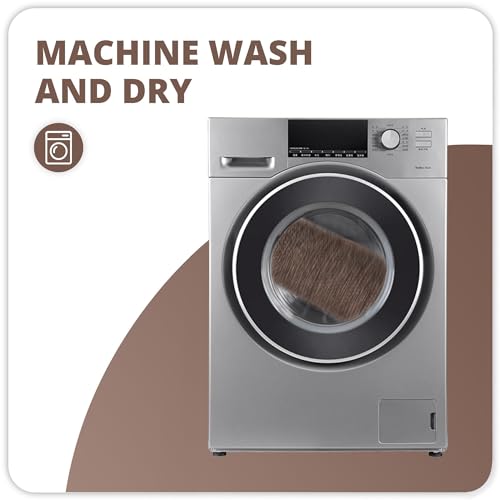 Image of Bosap Toilet Rugs U Shaped Bathroom Rug,Machine Washable Non Slip Quick Dry Super Absorbent Ultra Thin Toilet Mats for Bathroom Toilet.Brown,1'8 inchx2'(20x24inch)