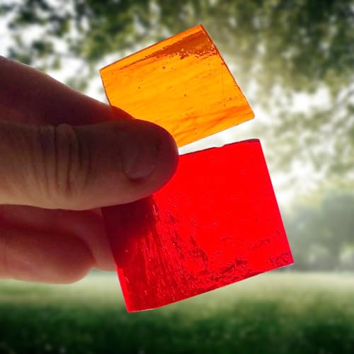 Buntglas Blätter,Glasmosaik Bastelset mit Verschiedenen Farben und Formen, Buntglas für handgemachte DIY Kunst Handwerk und Wohndekoration (200g/7oz Pack)
