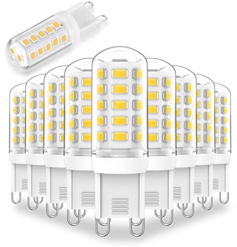 Lososuch G9 Dimmable LED Light Bulb 3W Daylight White 6000K,40W 60W Halogen Equivalent, G9 Bulb 350 LM AC 120V for Chandelier Wall Pendant Ceiling Lighting Lamps No-Flicke,10-Pack