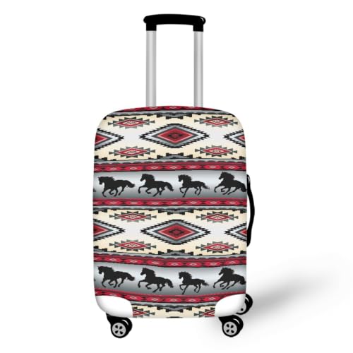 Housse Valise Elastique Cheval Noir XL - Couvre Bagage Lavable Spandex