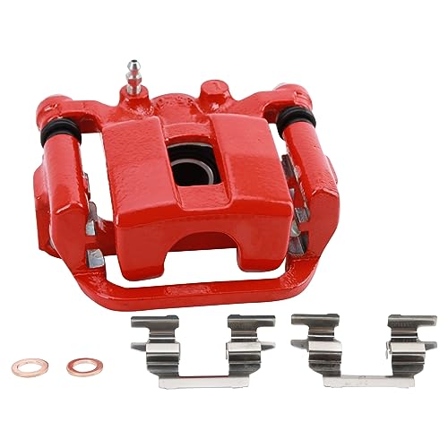 Image of TRQ Performance Front and Rear Brake Caliper Set Coated Brackets Compatible with 2008-2013 Nissan Rogue 2014-2015 Rogue Select