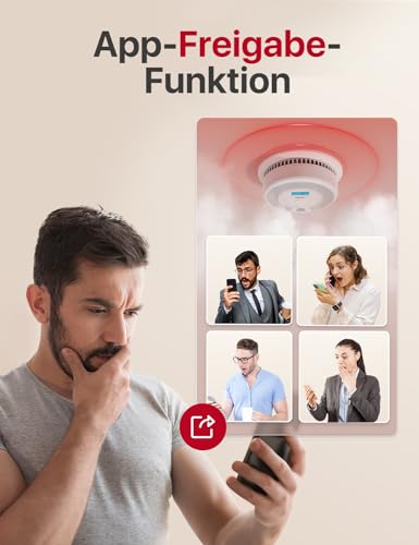 X-Sense WLAN-Rauch- und Kohlenmonoxidmelder mit austauschbarer Batterie, intelligenter...