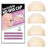RECOOL 4 PCS HD Wig Cap For Lace Front Wig, Transparent Wig Cap for Wig, Stocking Wig Caps For Women