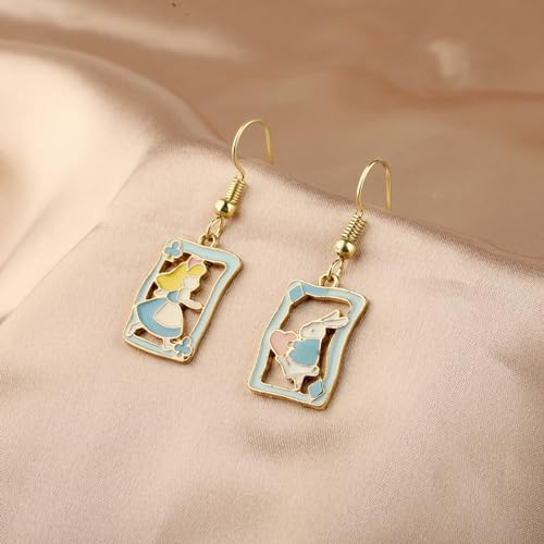 Alice & White Rabbit earrings - Image 4