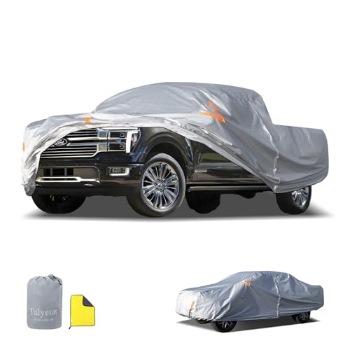Image of Talyter Truck Cover Waterproof All Weather,Full Exterior Covers Rain UV Protection,Full Outdoor Covers for Chevy Silverado Dodge Ram 1500 Ford F150,Fit Truck-Length 245 inch to 250 inch