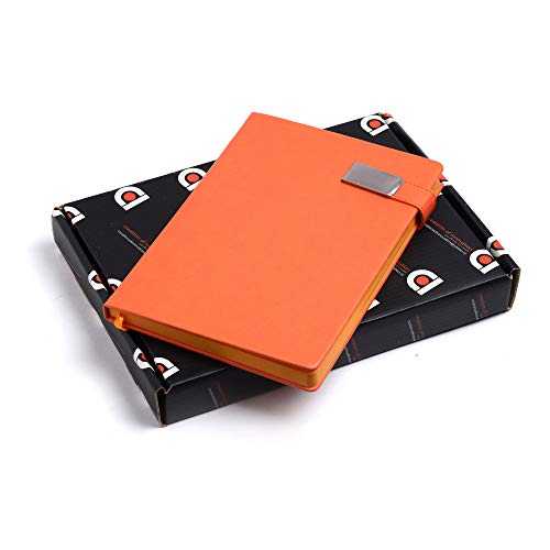 Image of COI Diary Orange UNDATED Planner - Vintage Style A5 Travel Diary for an Awesome Friendly Kids for Office Going Boys and Girls with Pen Magnetic Lock.