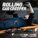 DNA MOTORING TOOLS-00272 Rolling Car Creeper with 3-leves Adjustable Headrest & 6 Casters,300lbs Max Weight Capacity,Orange