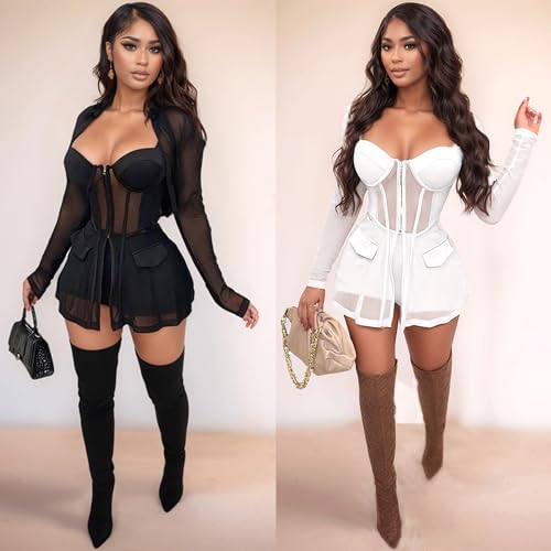 Image of Jigfar Women Sexy Elegant Bodycon Jumpsuit Going Out Romper Birthday Party Club Night Outfits