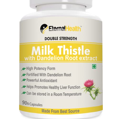 EternalHealth Milk Thistle (Double Strength) with Dandelion Root Extract + Silybum Marianum + Phyllanthus Amarus + Taraxacum Officinale + Grape Seed Extract + N-acetyl Cysteine – 90 Veg Capsules EternalHealth Milk Thistle (Double Strength) with Dandelion Root Extract + Silybum Marianum + Phyllanthus Amarus + Taraxacum Officinale + Grape Seed Extract + N-acetyl Cysteine – 90 Veg Capsules