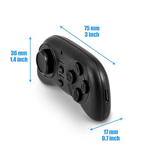 Pl-608 Mini Bluetooth Gamepad, Portable Wireless Bluetooth Gaming Controller With Remote Shutter Multimedia Controller, For Mobile Phone, Tablet And Pc(Black) #TOP2