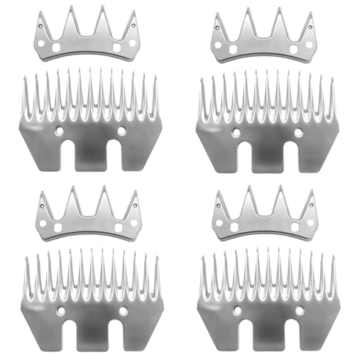 13 Tooth Sheep Shear Clipper Replacement Blades, Compatible with Oster/Lister/Heiniger/GDJOB/BEETRO/Dragro/TAKEKIT Sheep Clippers, for Grooming Goats, Lambs, Llamas, Alpacas. 4Pcs.
