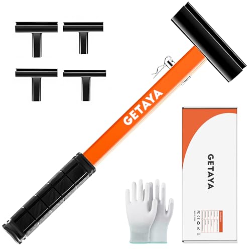 JOYAKA Hinge Gap Adjusting Wrench Kit, 4 in 1 Hinge Adjustment Tool for Residential and Commercial, Heavy Duty Painted Steel Hinge Bender Wrench with Rubber Grip and Labor Gloves (Standard Size)