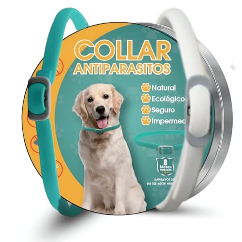 PETLUXE 2 Unidades Collar Antiparasitario Perros, Quita Garrapatas, Collares Antiparasitarios para Perros, Desparasitante Perros, Antiparasitario Perros, Pipetas Antiparasitarias Perros