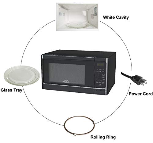 WALSH WSCMS311BK-10 Mikrowellenherd, 1,1 Kubikmeter, Schwarz 9 WALSH WSCMS311BK-10 Mikrowellenherd, 1,1 Kubikmeter, Schwarz