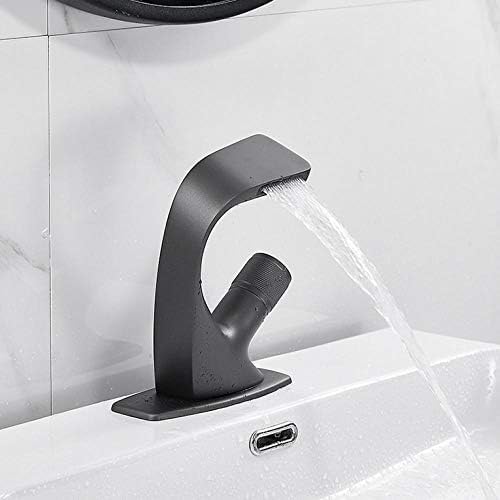 Robinet de salle de bains moderne en laiton massif noir mat haute qualité