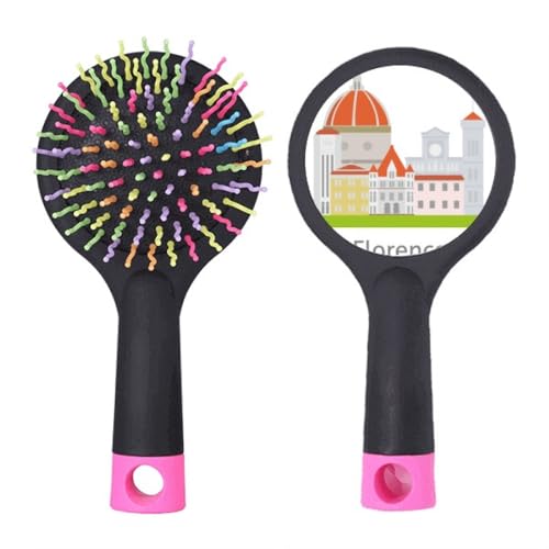 Brosse à cheveux démêlante Florence au motif italien et coussin relaxant