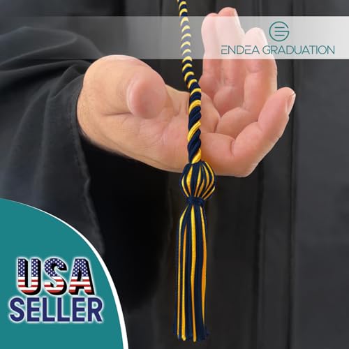 Image of Endea Graduation Single Honor Cord Two-Color (Navy Blue /Gold)