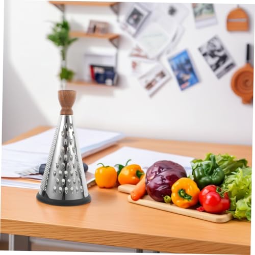 Rallador cónico multifuncional de 9 pulgadas con mango de madera miniatura 5