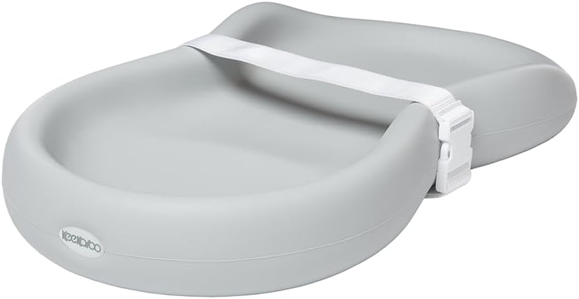 Peanut Changer Grey – the Original - Easy-to-Clean Changing pad and the only Shell Over Foam, Fully Water Repellant