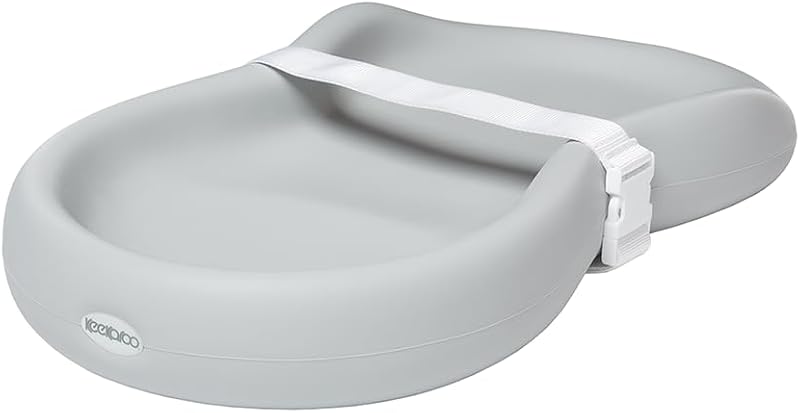 Keekaroo Peanut Changer Grey – the Original - Easy-to-Clean Changing pad and the only Shell Over Foam, Fully Water Repellant