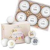 Pack Vegan Bath Bombs with Cocoa Butter & Avocado Oil - Aesthetic Appeal & Aroma, Perfect for Self-Care & Spa, Ideal Gift for Kids, Women and Moms, Pack of 6 (100 grs)