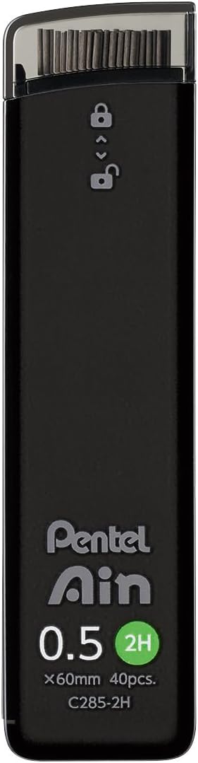 Pentel Ain Leads Refill - 0.5mm 2H - Pack of 12