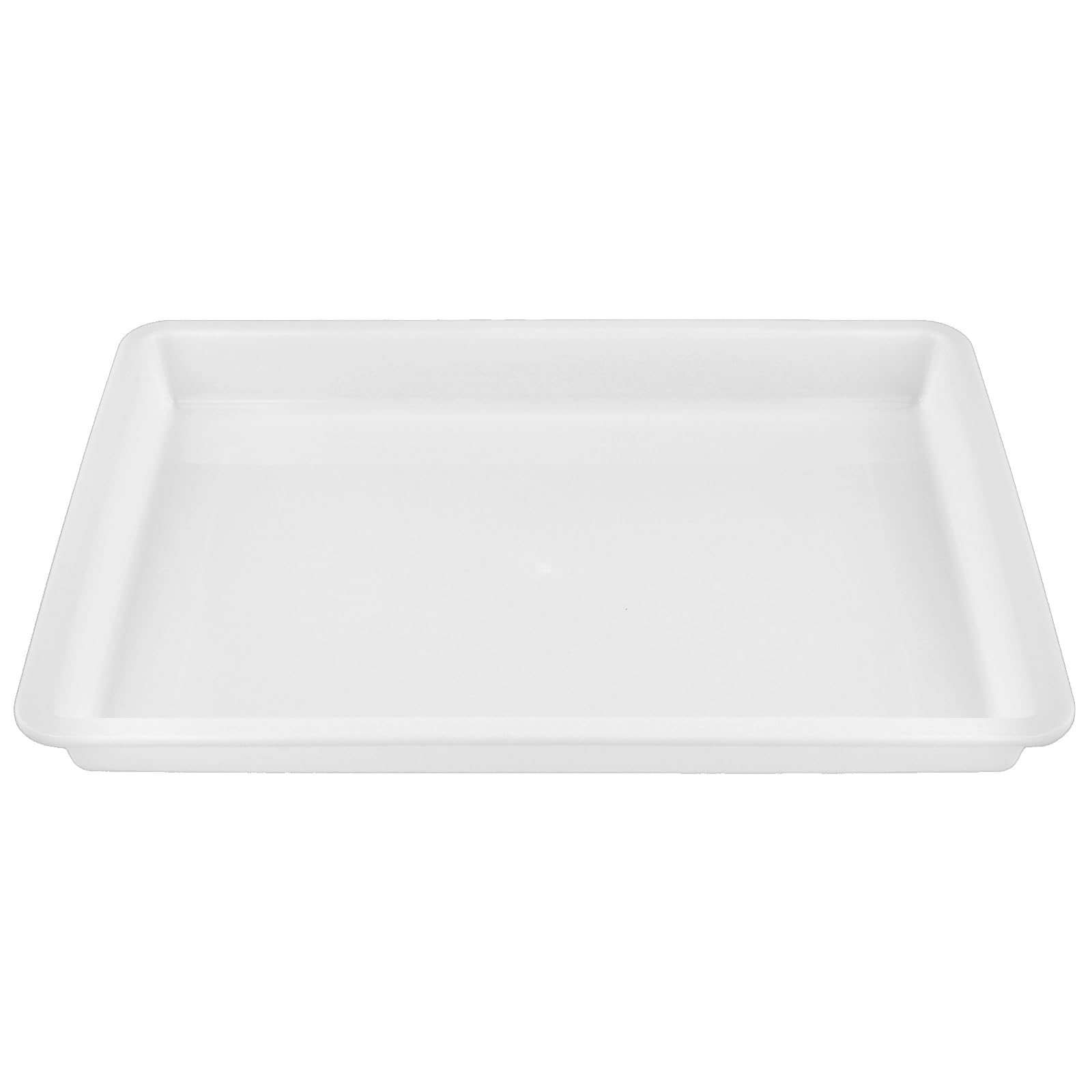 15 vassoi rettangolari in plastica bianca, 39,5 x 28,5 x 4 cm, per ristoranti, piccoli vassoi in plastica per attività fai da te
