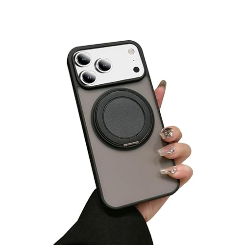 AGENIUS�EFor ��Phone17 Pro Max �ϏՌ��P�[�X/�J�o�[ �w�ʔ����� �}�b�g Qi�[�d ���C�����X�[�d �Ή� �X�g���b�v�z�[���t�� ��̌^�����O�t�� �X�^���h�@�\ �X�g���b�v�� For �A�C�t�H��17�v���}�b�N�X(�u���b�N)