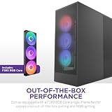 NZXT H7 Flow RGB | Mid-Tower ATX Airflow Case with RGB Fans | Supports Bottom Fans for Direct GPU Cooling | Includes 360mm Single-Frame Fan Unit | Cable Management | Black - 4