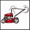 Einhell Petrol Lawn Mower Self-Propelled, 40cm Cutting Width Lawnmower For Gardens Up To 1000m2, 2kW 4-stroke OHV Engine, 7 Level Cutting Height Adjustment, 45L Grass Box GC-PM 40/2 S