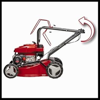 Einhell Petrol Lawn Mower Self-Propelled, 40cm Cutting Width Lawnmower For Gardens Up To 1000m2, 2kW 4-stroke OHV Engine, 7 Level Cutting Height Adjustment, 45L Grass Box GC-PM 40/2 S