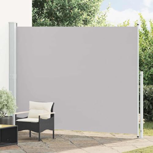 Store latéral rétractable gris pour intimité du balcon et terrasse - 2