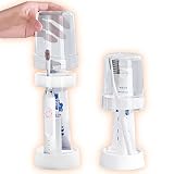 Toothbrush Holder to Keep Your Bathroom Tidy, with Lid Cover Cup Height Adjustable Electric Toothbru