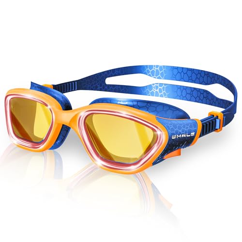 Image of Whale Swim Goggles, HD Anti-Fog Goggles, Unisex | 100% UV Protection | Anti-Fog Design Clear Wide-Angle Underwater View