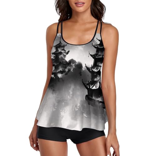 Robe De Plage Tankini Femme Imprimé Tour Idéal Pour Les Journées Ensoleillées