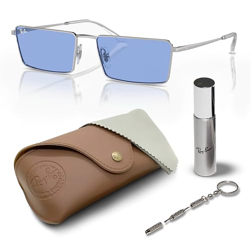 Ray-Ban RB3741 EMY BIO-BASED Rectangle Shaped Sunglasses for Men & Women with Official RAYBAN Eyewear Kit