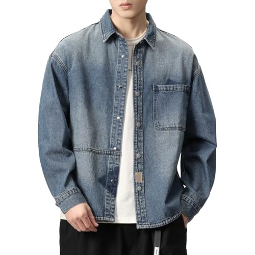 Chaqueta tipo camionero de mezclilla para hombre miniatura 1