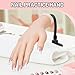 Naughtology Silicon Practice Hand for Acrylic Nails, Realistic Fake Hand with Stand, 40 Nail Tips and 48 Adhesive Tabs, Reusable & Flexible Mannequin Training Model for Manicure & Nail Art Practice