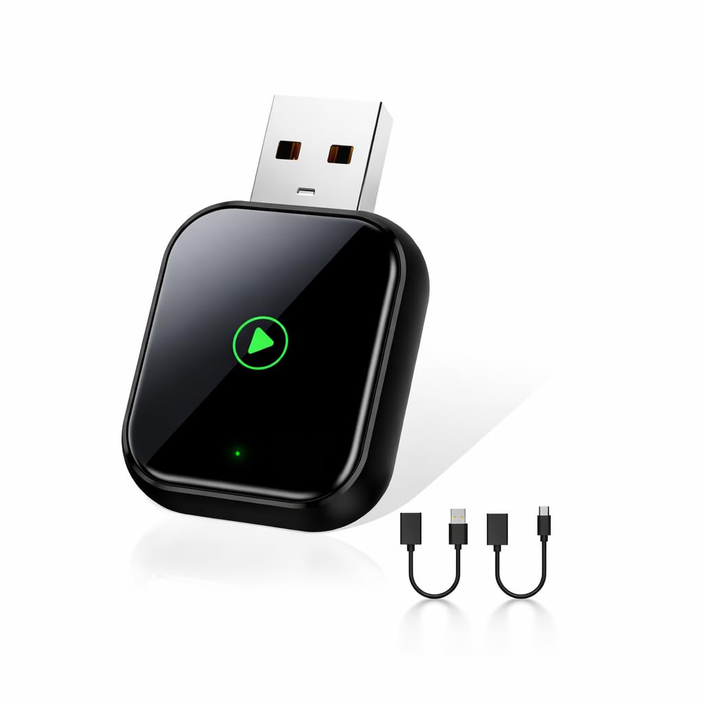 QINOJA CarPlay Wireless for Apple iPhone - Car Stereo Multimedia Dongle For Wired CarPlay, USB-A & USB-C, Auto Connect, Low Latency 5GHz WiFi, OTA Upgrade — view 7