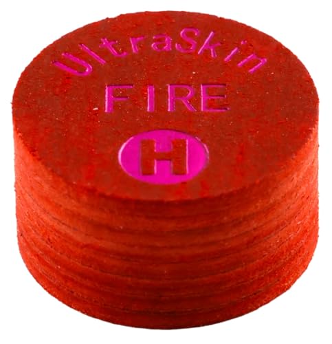 Southern Rec Supply UltraSkin Fire Red Cue Tip Ultra Skin for Billiard & Pool Cues (Hard) - 14mm