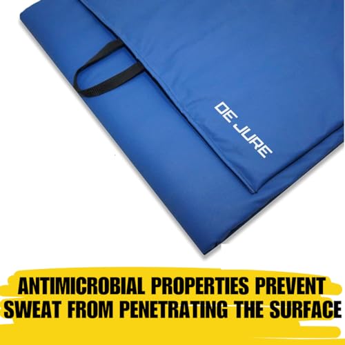 Image of ABB INITIO GYM PVC Leatherette Yoga Mat, Unbeatable Non Slip Raxine, Eco Friendly and Odorless Lightweight and Extra Large Size with 10 MM Thickness (Blue)