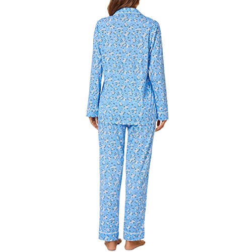 Image of Tugege Pajamas Set Long Sleeve Sleepwear Womens Button Down Nightwear Pj Sets