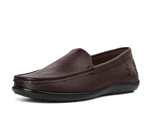 Image of LOUIS STITCH Men's Slip-On Loafers | Ultra Lightweight Slip-On Solid Formal Shoes for Men | Loafers with All-Day Comfort | LSFLPDMPU