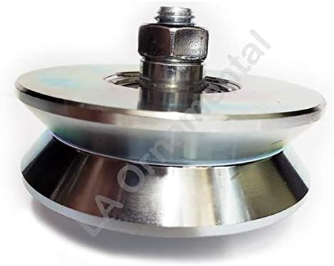Bearing V Groove Wheel Without Bracket Sliding Driveway Gate 101.100, Finished Silver L8