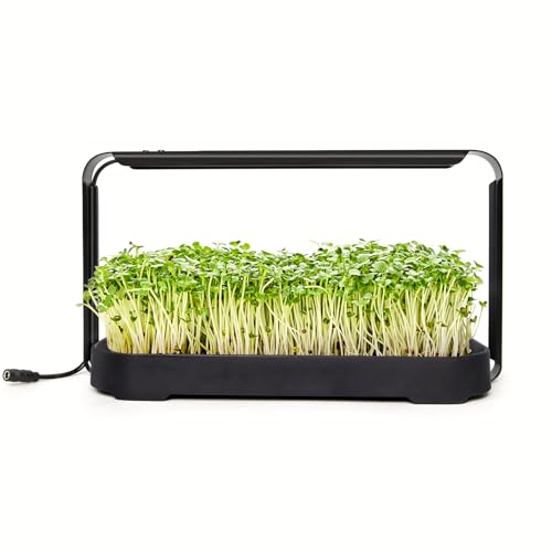 GardenSkill Hydroponics Growing System with Full Spectrum LED Light | Indoor Gardening Microgreens Grow Kit & Herb Garden | Sprout Seed Starter & Plant Germination Tray for Home Kitchen Windowsill
