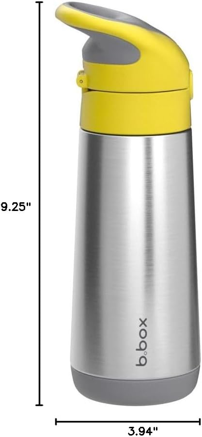 b.box 16.9 oz Insulated Water Bottle - Keeps Drinks Cold 15 Hours, Warm 8 Hours, Triple Wall Stainless Steel Kids Water Bottle w/Free Flow Silicone Straw, Leakproof & Dishwasher Safe - Image 10