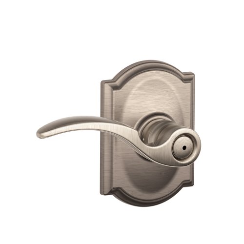 Exclusive Discount 50% Price Schlage F40 STA 619 CAM Camelot Collection St. Annes Privacy Lever, Satin Nickel