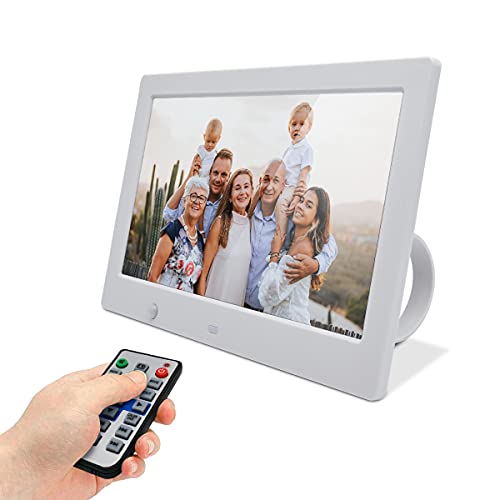 FOTOMOON 10 inch Digital Picture Frame, HD 1280x600 Digital Photo Frame, Electronic Picture Frame with Motion Sensor and Digital Calendar, Perfect Grandparent Gift